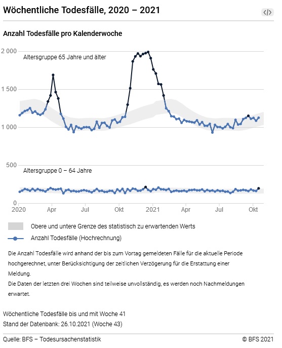 BFS Todesfallstatistik 26.10.2021